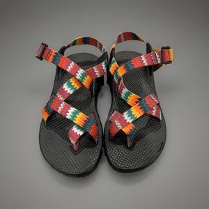 Chaco Z/1 Classic Sandals Rainbow Color Zigzag Ikat Geometric Southwest Motif W8